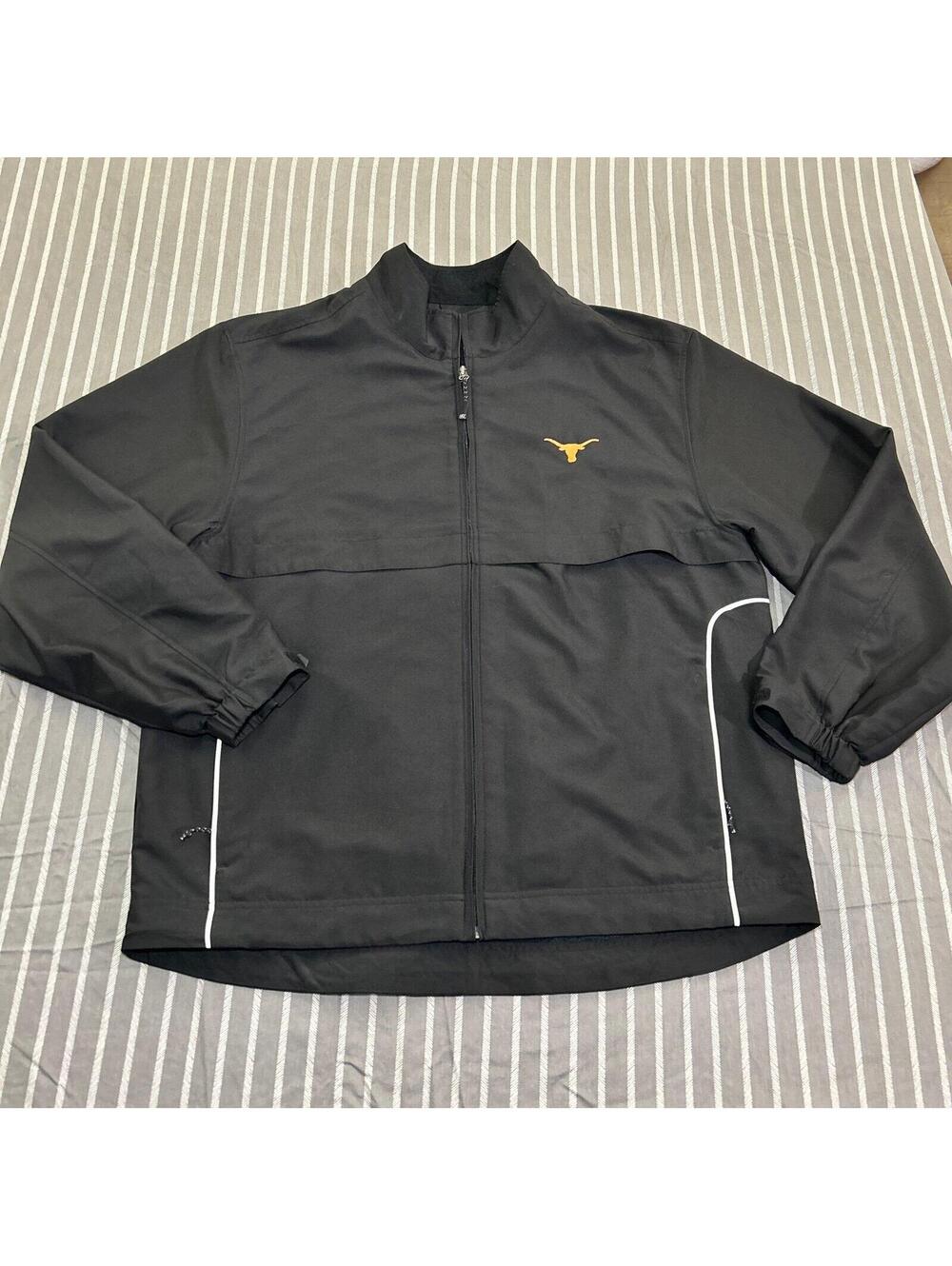 Cutter & Buck Black Texas Longhorns Primary Logo full zip Mens L